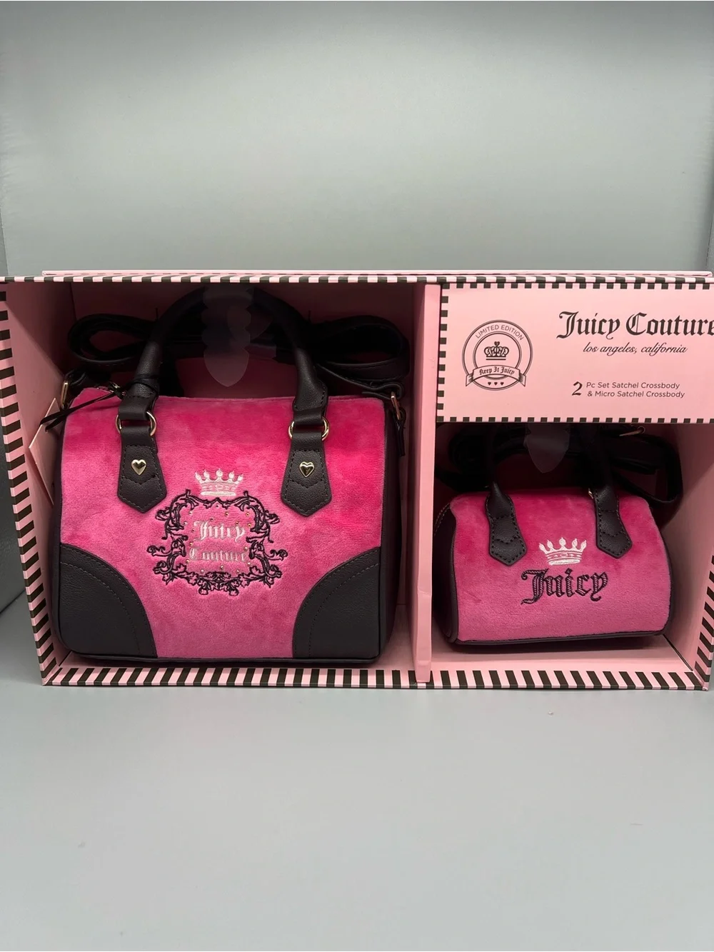 Juicy couture heritage mommy & me satchel set